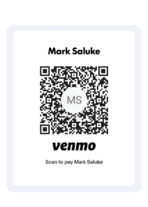 Author Mark Saluke's Venmo handle.