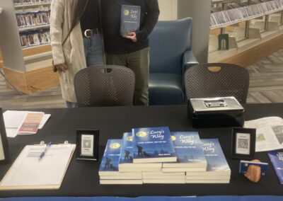 Mark and Wende at Kokomo-Howard County Public Library author fair on November 7, 2025.