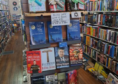 There are plenty of places to find Lucy's Way in Huntington, IN. Mark's book is now available at Turn the Page Books and Music as, shown here, as well as Soul Weaver Alchemy and the Huntington library.