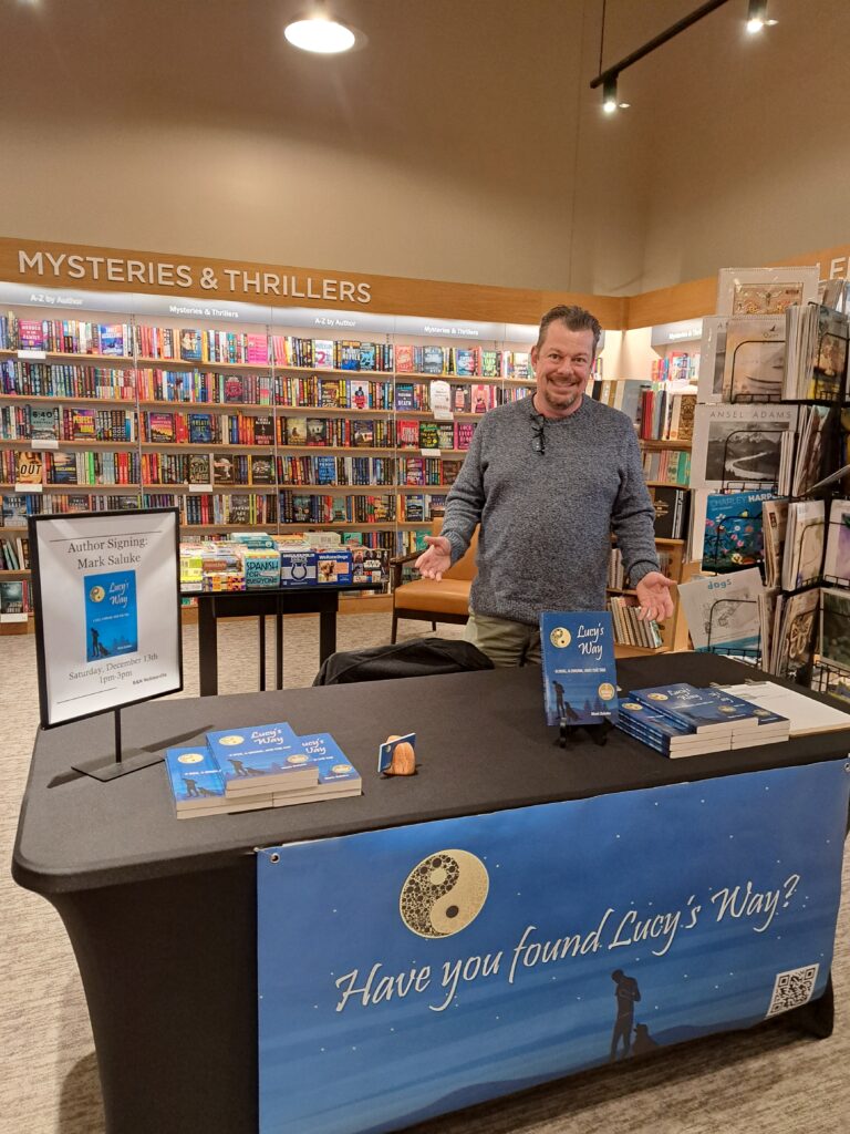 All set up for the final event of 2025, a book signing at the wonderful Barnes and Noble Noblesville location on December 13, 2025.