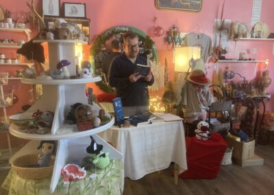 Mark reading from Chapter 8, Practicing Eternity, at his Dec. 6 book reading and signing at Soul Weaver Alchemy in Huntington, IN.