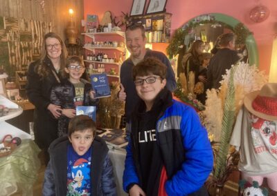 Mark with his niece Angie and awesome nephews Brice, Landon and Gatlin at Soul Weaver Alchemy on Dec. 6, 2025.