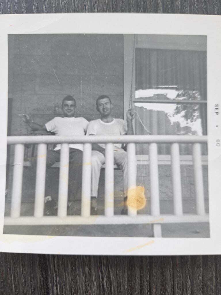 Dad and his army friend Les, 1960.