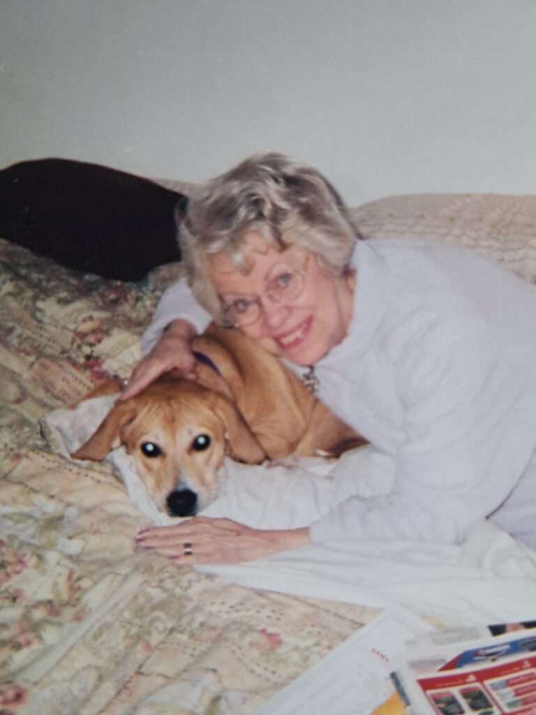 Mark's mom Ann with Lucy, circa 2007