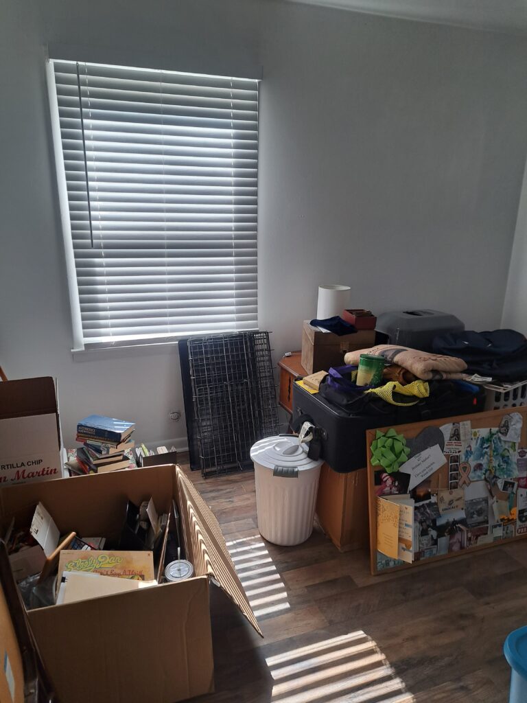 A before (and hopefully not before and after pic) of a potential meditative space.