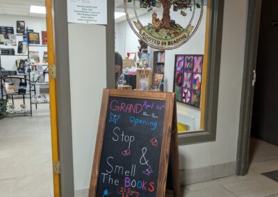 Bookworm Orchard hosted its grand opening on National Independent Bookstore Day, April 25, 2026, with a massive author signing event. Signed copies of Lucy's Way are available for purchase at the store, located at 428 S. Washington Street, Marion, Indiana, on the lower level of the Boston Hill Center.