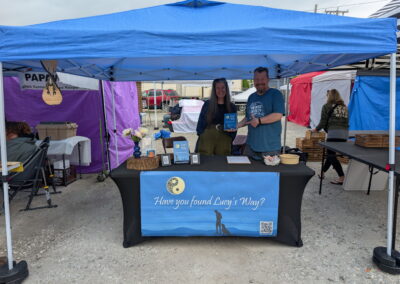 Mark and Wende set up and ready to go at Mama Pearson's Spring Market on May 16, 2026.