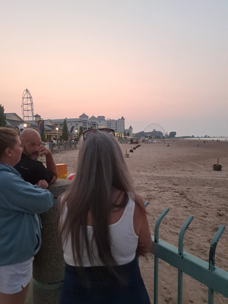 I love the views and vibes on the Cedar Point boardwalk at night, and it's even better when you're with great people.