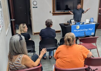 Mark talks about writing and the self-publishing process following a Lucy's Way reading at Elwood Public Library.