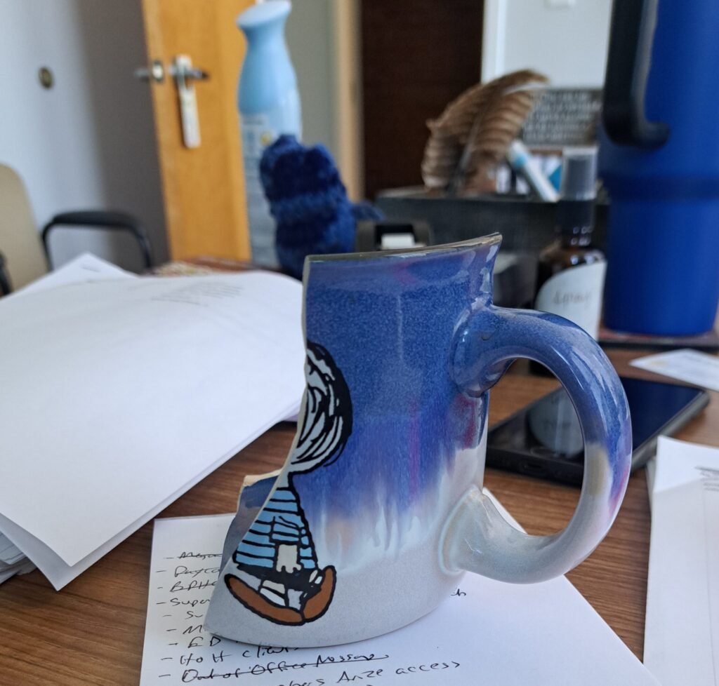 The broken coffee cup that became a metaphor.
