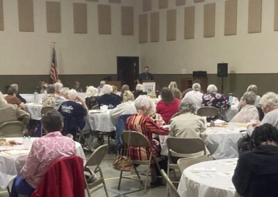 Mark speaking to the crowd at the Indiana Extension Homemakers Association (IEHA) fall district event on October 9, 2026.
